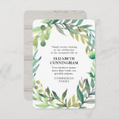 Moderne Aquarellfolien-Gedenkstätte Dankeskarte (Vorne/Hinten)