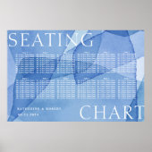 Moderne Aquarellformen für Hochzeitssitze Poster (Vorne)