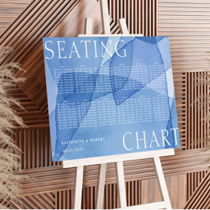 Moderne Aquarellformen für Hochzeitssitze Poster