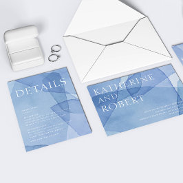 Moderne Aquarellformen Hochzeitsdetails Begleitkarte