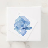 Moderne Aquarellformen Hochzeitsmonogramm Geschenkanhänger (Beispiel)