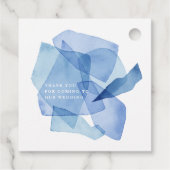 Moderne Aquarellformen Hochzeitsmonogramm Geschenkanhänger (Rückseite)