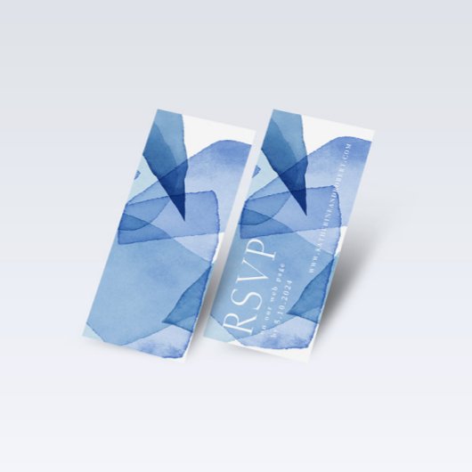 Moderne Aquarellformen Hochzeitswebkarte