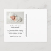 Moderne Aquarellfox-Fotos Geburt Ankündigungspostkarte (Rückseite)