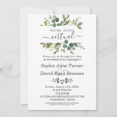 Moderne Aquarellgarten Virtuelle Hochzeit Einladung (Vorderseite)