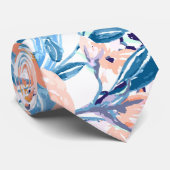 Moderne Aquarellgartenfarbe Krawatte (Gerollt)