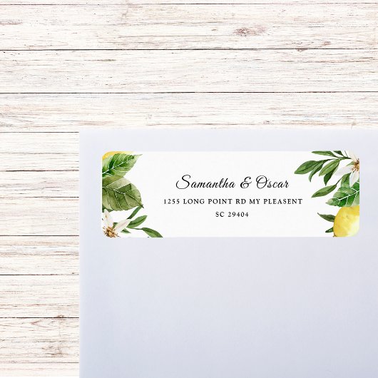 Moderne Aquarellgelbe Zitronen und Leaf