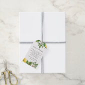 Moderne Aquarellgelbe Zitronen und Leaf Geschenkanhänger (Mit Garn)