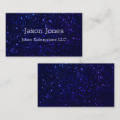 moderne Aquarellgestaltung Blau und lila Punkte Visitenkarte (Vorne/Hinten)