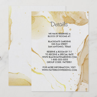 Moderne Aquarellgoldene Einladung