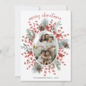 Moderne Aquarellgrün Krakauer Foto Weihnachten (Vorderseite)