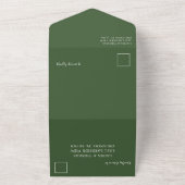 Moderne Aquarellgrüne Emerald Wedding All In One Einladung (Außenbereich)