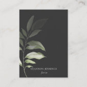 Moderne Aquarellgrüne Minimal Gray Visitenkarte (Vorderseite)