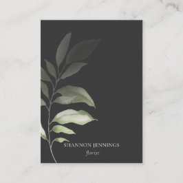 Moderne Aquarellgrüne Minimal Gray Visitenkarte