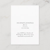 Moderne Aquarellgrüne Minimal Gray Visitenkarte (Rückseite)