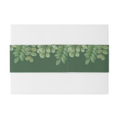 Moderne Aquarellgrüne Smaragdgrüne Hochzeit Einladungsbanderole (Rückseitenbeispiel)