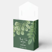 Moderne Aquarellgrüne Smaragdgrüne Hochzeit Geschenkschachtel (Geöffnet)