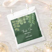 Moderne Aquarellgrüne Smaragdgrüne Hochzeit Geschenktütchen (Ausgeschnitten)