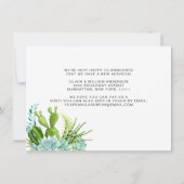 Moderne Aquarellkaktus Sukkulente Bewegung Ankündigung (Rückseite)