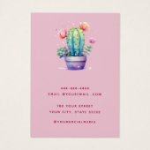 Moderne Aquarellkarte Cactus Ohrring (Rückseite)