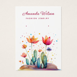 Moderne Aquarellkarte Cactus Ohrring