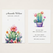 Moderne Aquarellkarte Cactus Ohrring (Vorne & Hinten)