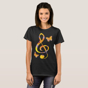 Moderne Aquarellkerne und Schmetterlinge T-Shirt