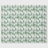 Moderne Aquarellkiefernbäume, herrliche Weihnachte Geschenkpapier (Flach)