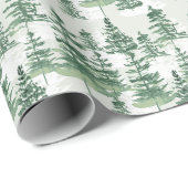 Moderne Aquarellkiefernbäume, herrliche Weihnachte Geschenkpapier (Rolleneckpunkt)