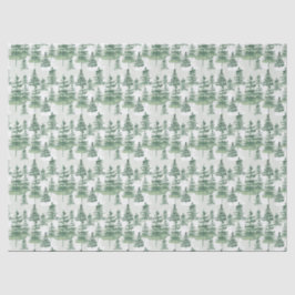 Moderne Aquarellkiefernbäume, herrliche Weihnachte Seidenpapier