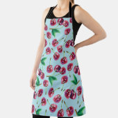 Moderne Aquarellkirschen: Juicy Berry Pattern Schürze (InSitu)