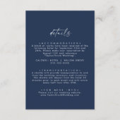 Moderne Aquarellkoordination | Blaue Hochzeit Begleitkarte (Vorderseite)