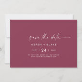 Moderne Aquarellkoordination | Horizontal rot Save The Date (Vorderseite)