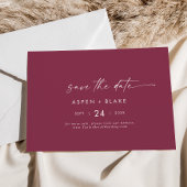 Moderne Aquarellkoordination | Horizontal rot Save The Date
