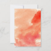 Moderne Aquarellkorallenpfirsichhochzeit RSVP Antw (Rückseite)