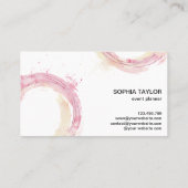 Moderne Aquarellkreise Abstrakt Visitenkarte (Rückseite)