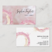 Moderne Aquarellkreise Abstrakt Visitenkarte (Vorne/Hinten)