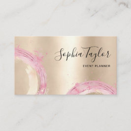 Moderne Aquarellkreise Abstrakte Goldene Forelle Visitenkarte