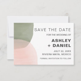 Moderne Aquarellkreise, die das Hochzeitdatum sich Save The Date