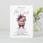 Moderne Aquarellkuchen Babydusche3 Einladung (Stehend Vorderseite)