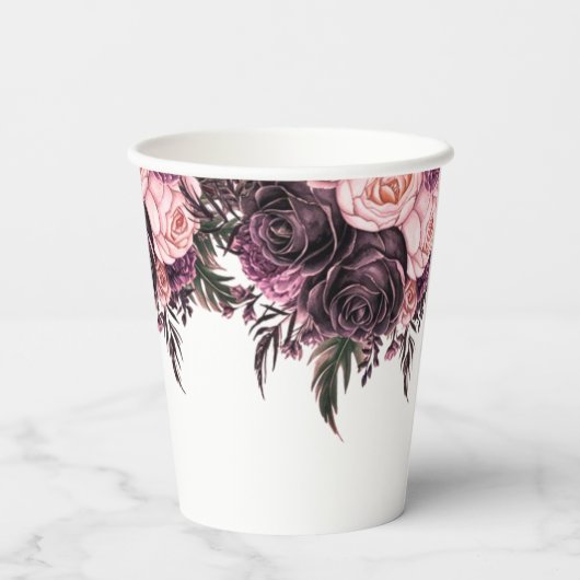 Moderne Aquarellkuchendusche Pappbecher (Rückseite)