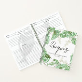 Moderne Aquarellkultur Brautparty Rezept Notizblock (Innenseite)