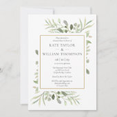 Moderne Aquarellkultur Foto Probe Abendessen Einladung (Vorderseite)