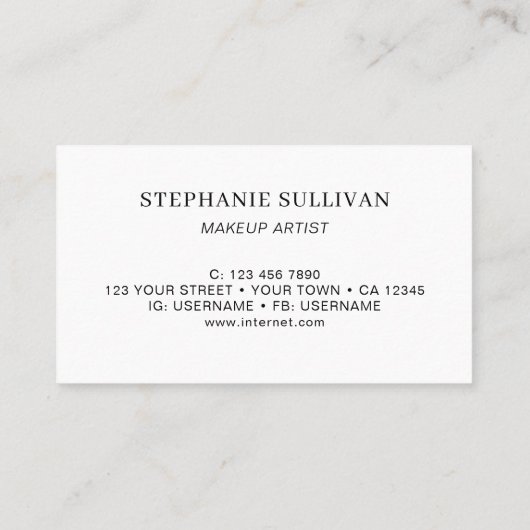 Moderne Aquarellkunst Visitenkarte (Rückseite)