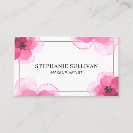 Moderne Aquarellkunst Visitenkarte (Vorderseite)