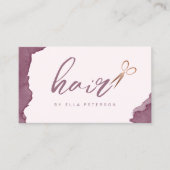 Moderne Aquarellkupferhaare Rose Visitenkarte (Vorderseite)