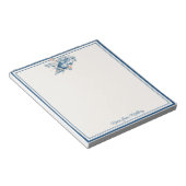 Moderne Aquarellküste Muschel Nautic Notizblock (angewinkelt)