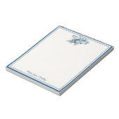 Moderne Aquarellküste Muschel Nautic Notizblock (Rotiert)