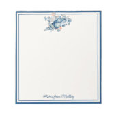 Moderne Aquarellküste Muschel Nautic Notizblock (Vorderseite)