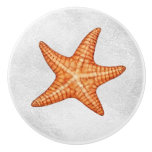 Moderne Aquarellküste Strand Starfish Muscheln Keramikknauf